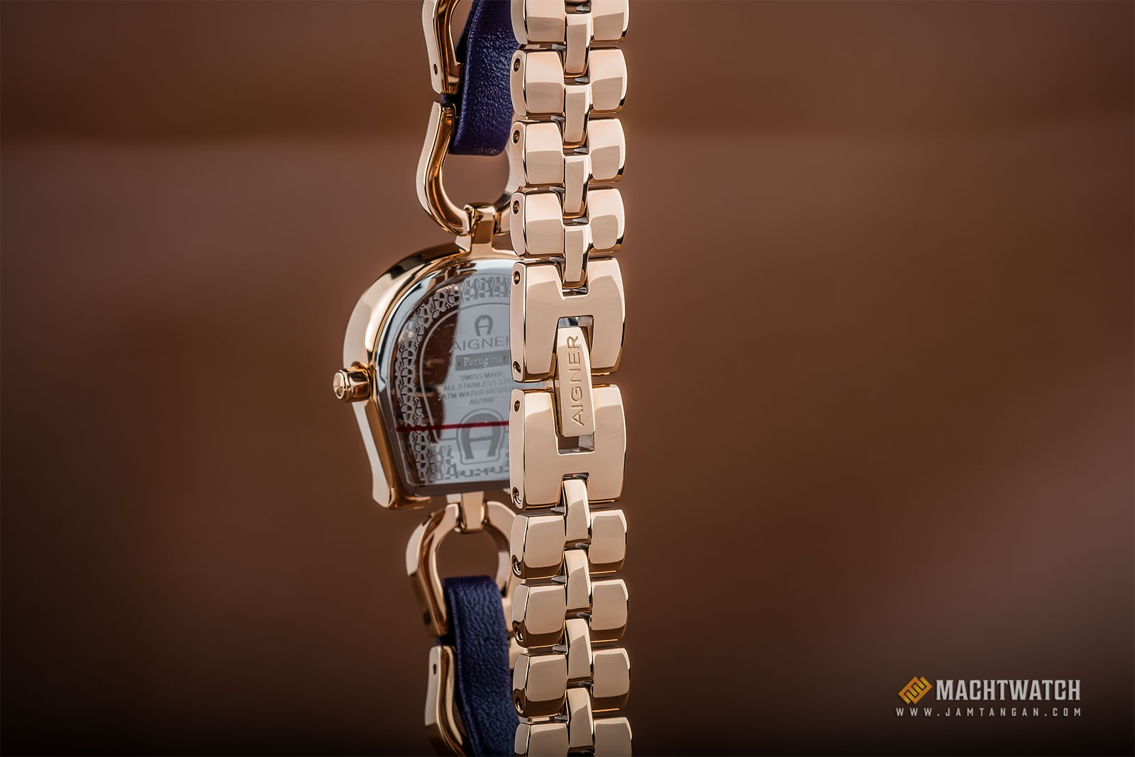 Aigner A07234 Ladies Silver Dial Rose Gold Stainless Steel Strap Machtwatch