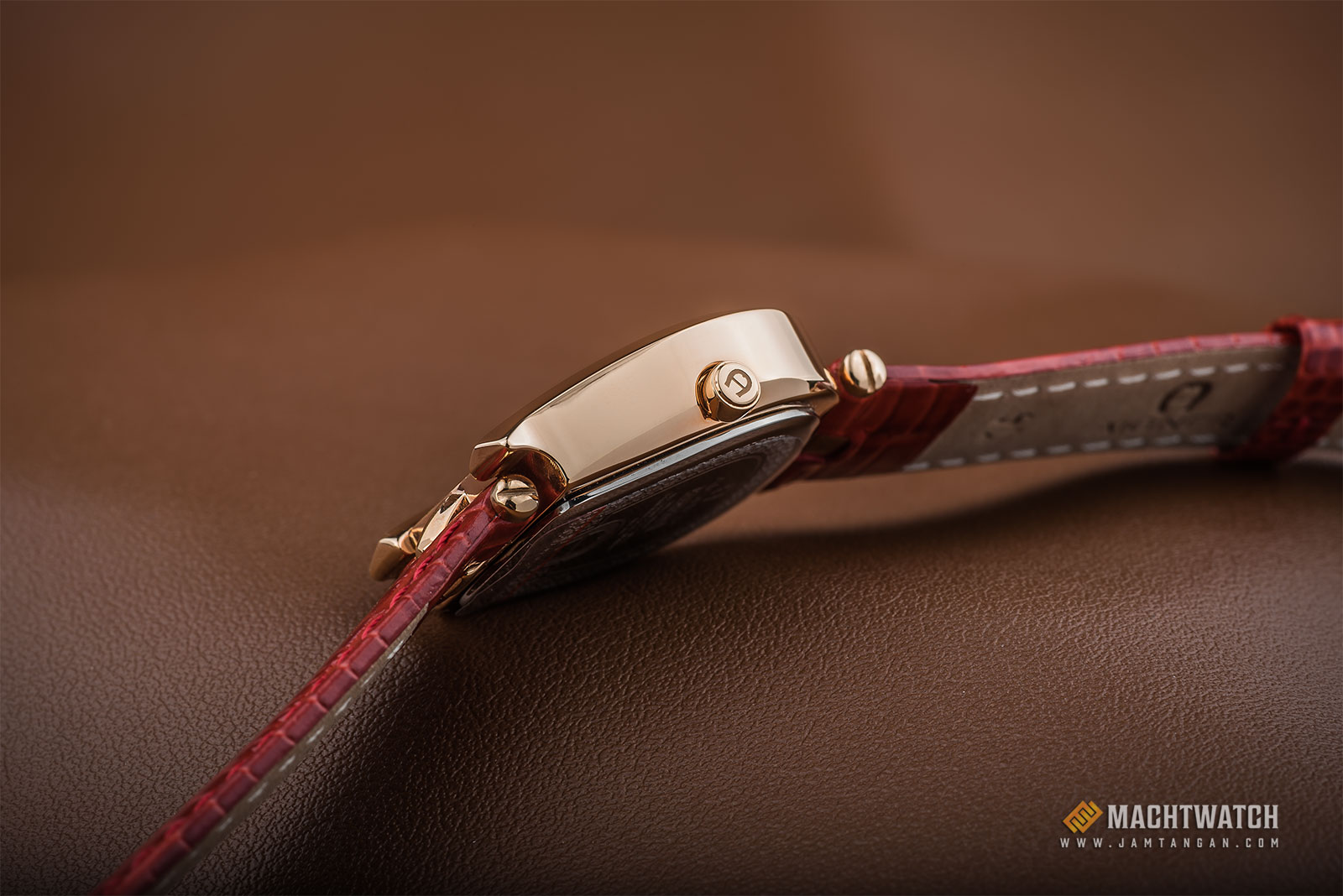 Aigner A07306A Ladies Silver Dial Red Leather Strap Machtwatch