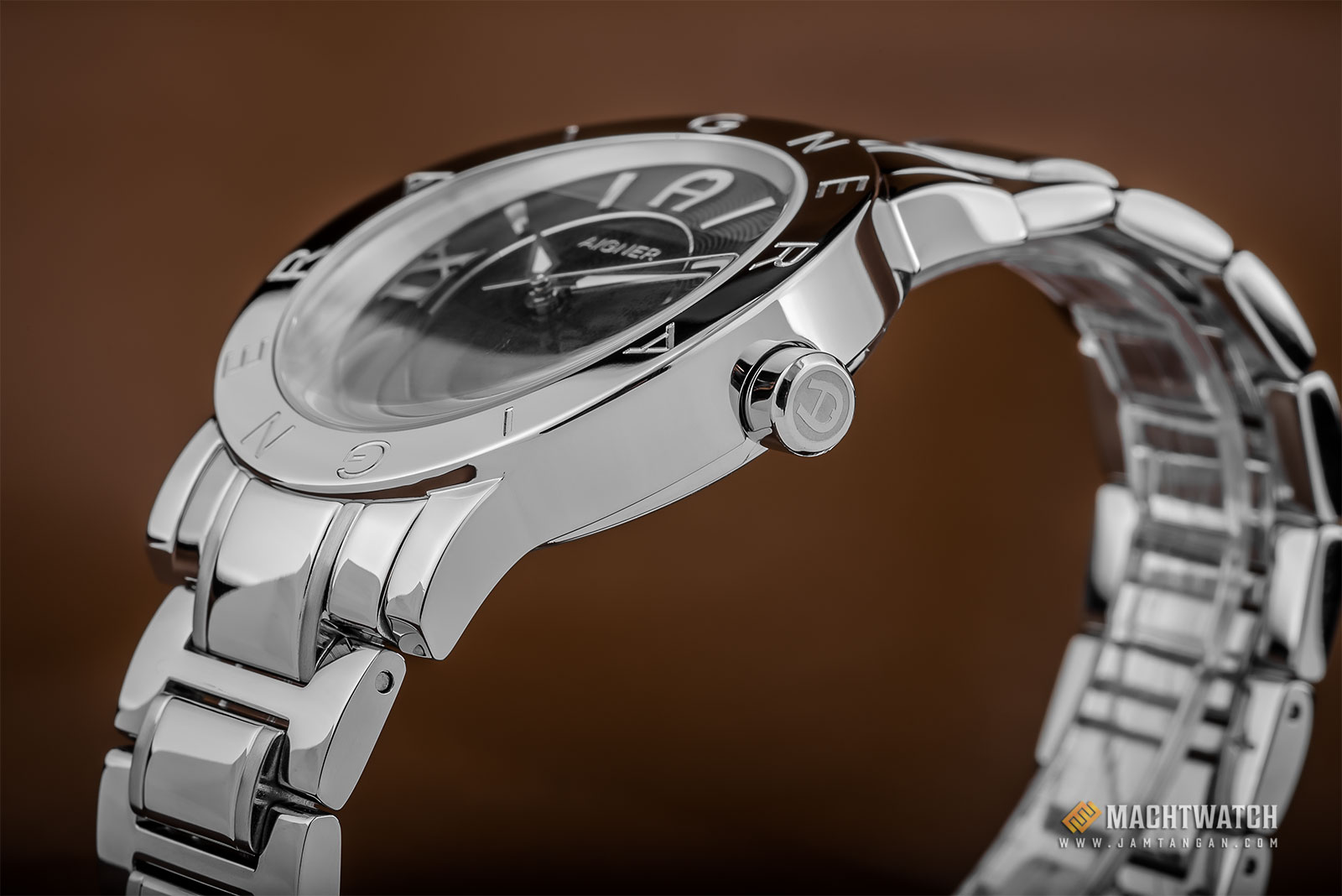 Aigner A26096 Men Black Dial Stainless Steel Strap Machtwatch