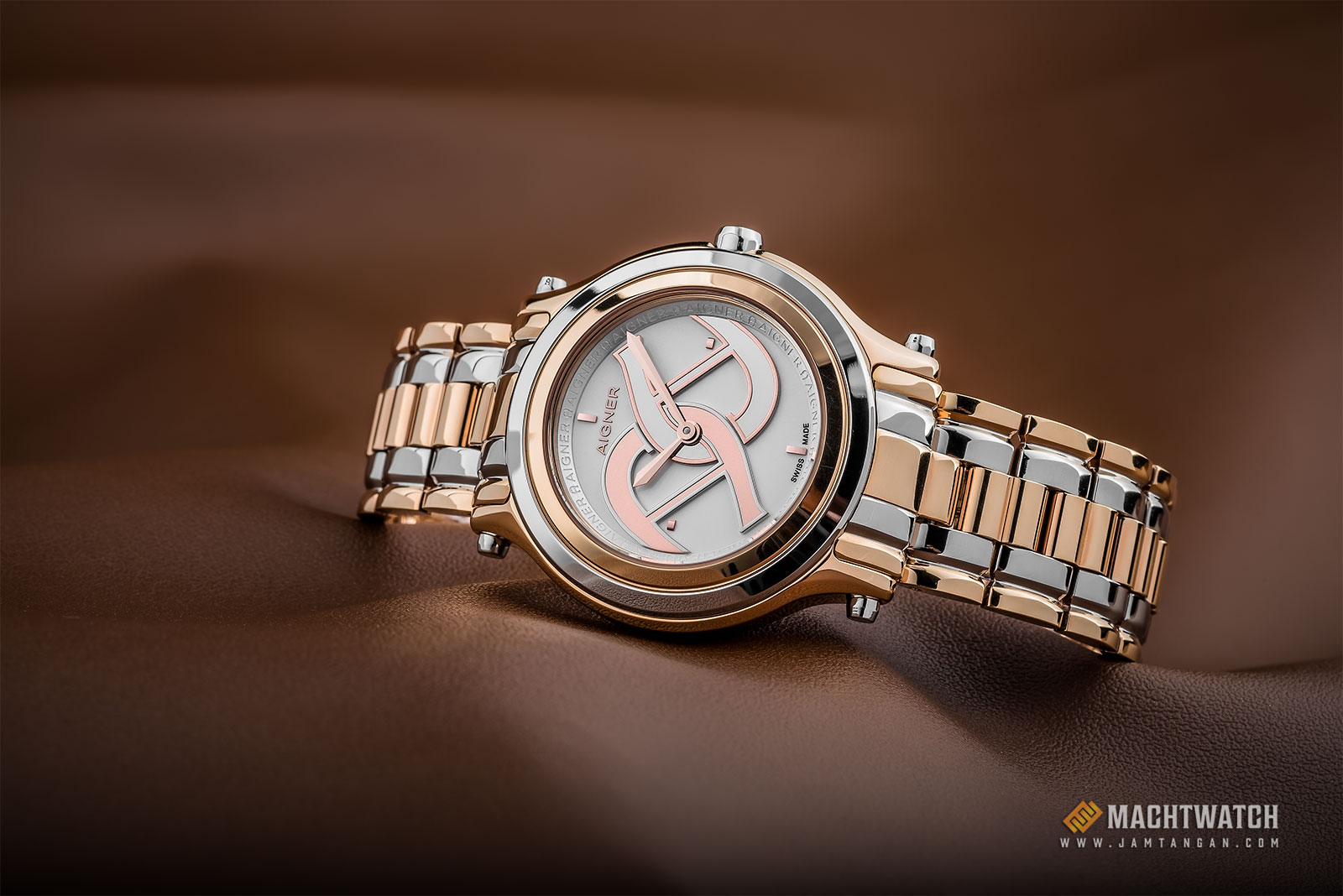 Aigner A55208 Ladies Silver Dial Dual Tone Stainless Steel Strap Machtwatch