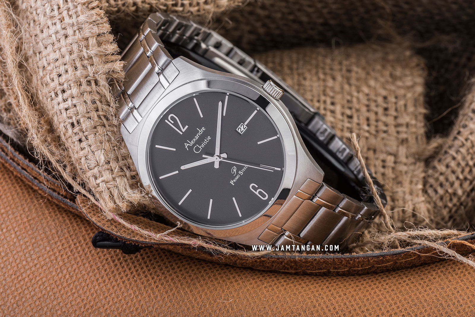 Alexandre Christie AC 1009 MD BSSBA Black Dial Stainless Steel Strap Machtwatch