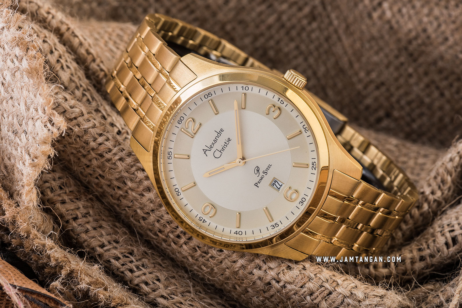 Alexandre Christie AC 1010 MD BGPIV Silver Dial Gold Stainless Steel Strap Machtwatch