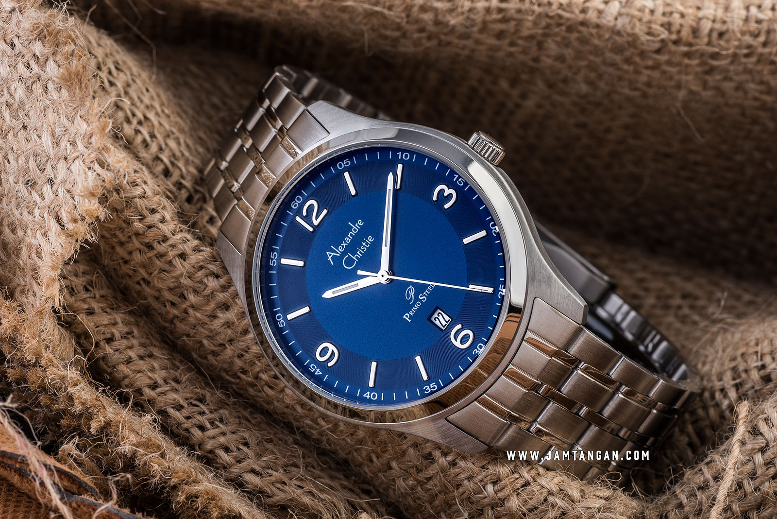 Alexandre Christie AC 1010 MD BSSBU Blue Dial Stainless Steel Strap Machtwatch