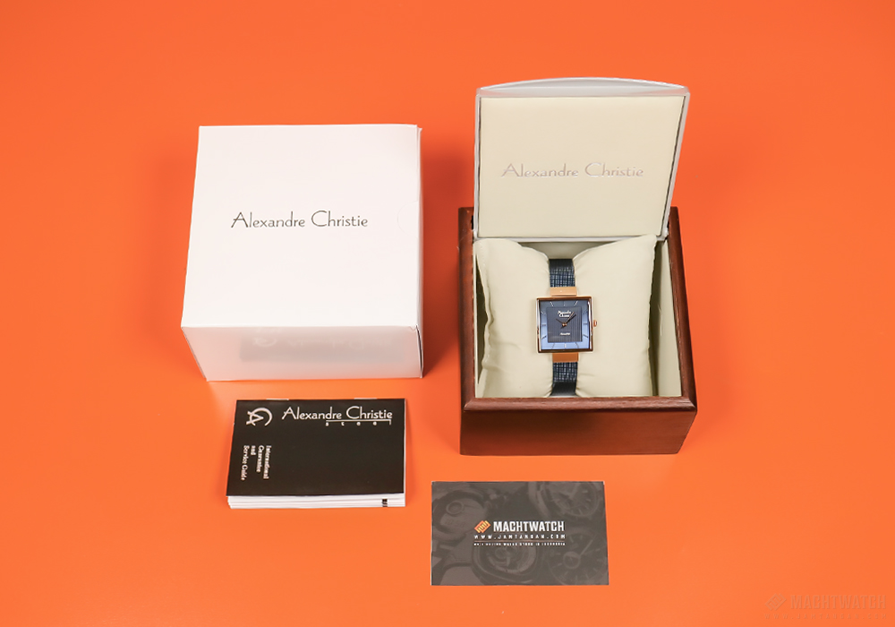 Alexandre Christie AC 2510 LH BURBU Ladies Blue Pattern Dial Stainless Steel Machtwatch