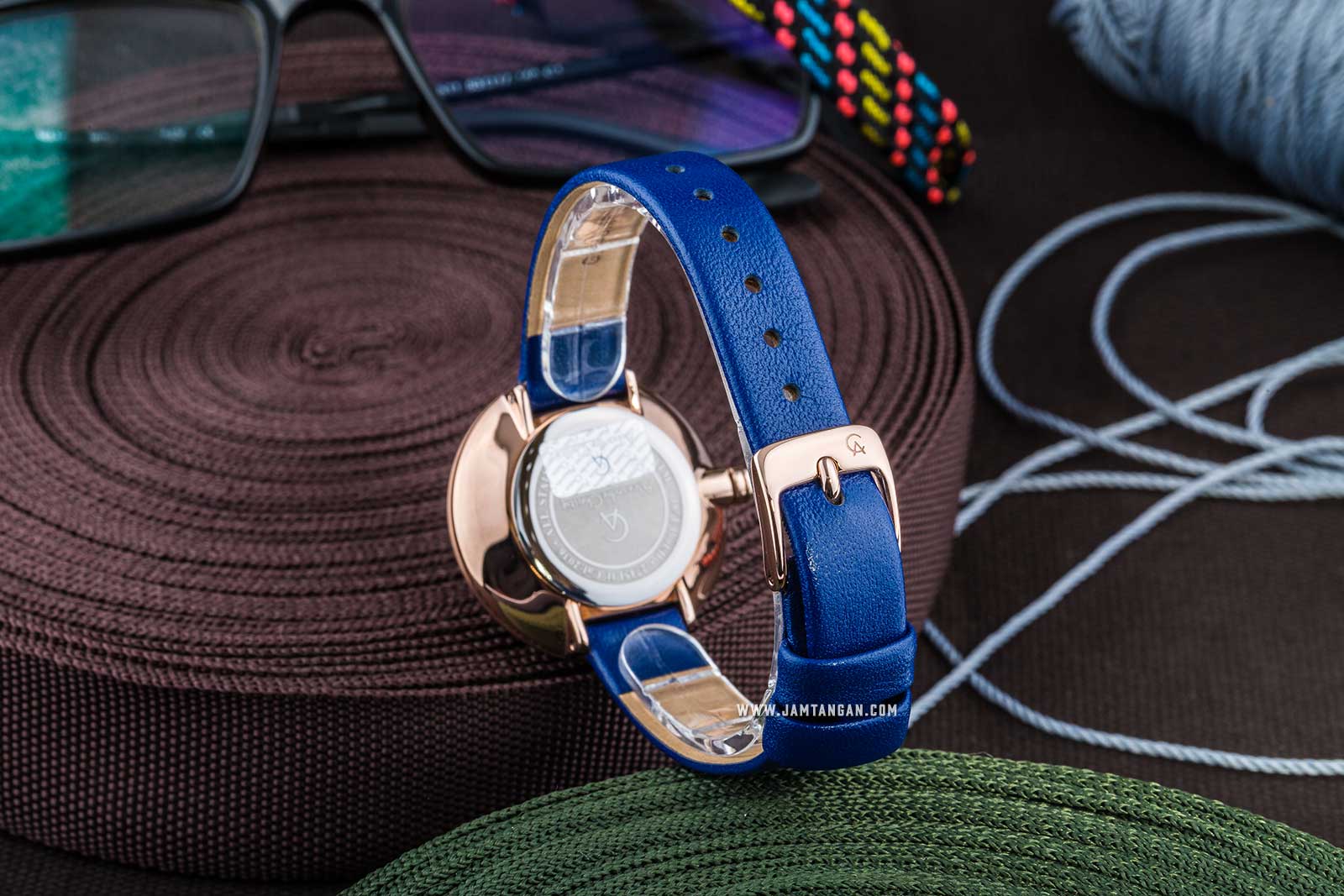 Alexandre Christie AC 2745 LH LRGBU Ladies Blue Dial Blue Leather Strap Machtwatch