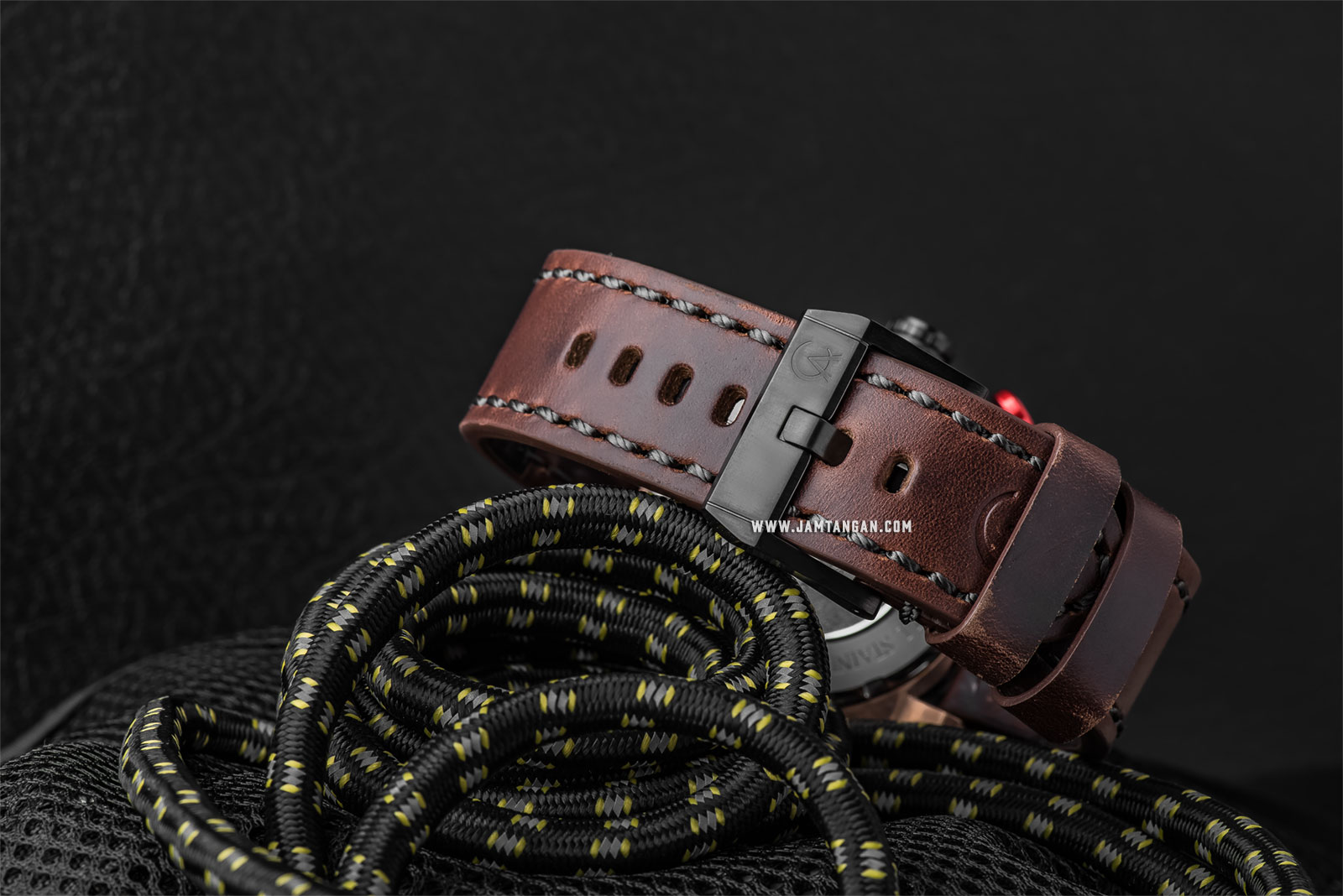 Alexandre Christie AC 6491 MC LBRBA Chronograph Men Black Dial Brown Leather Strap Machtwatch