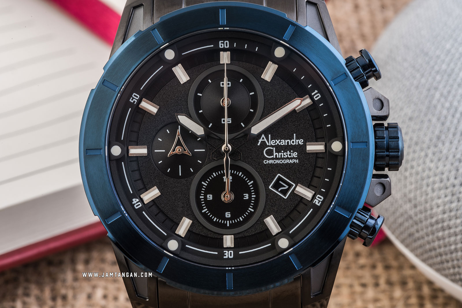 Alexandre Christie AC 6522 MC BUBBA Chronograph Men Black Dial Black Stainless Steel Strap Machtwatch