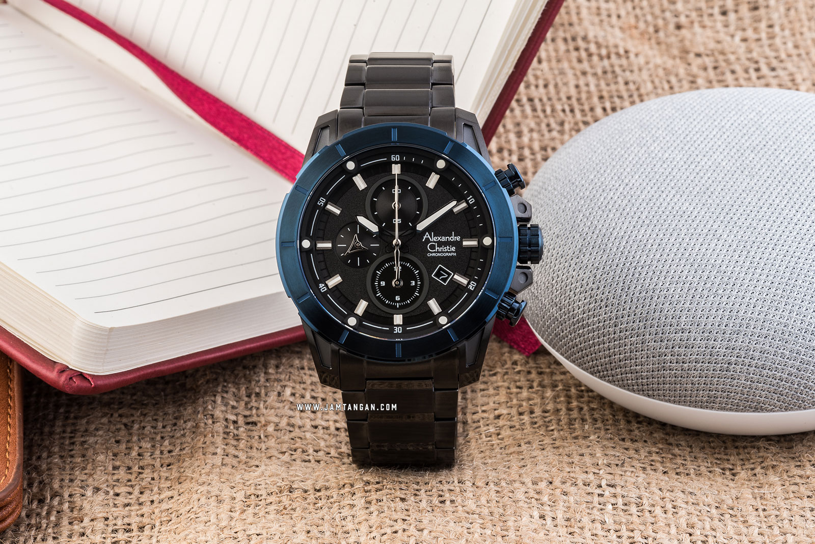 Alexandre Christie AC 6522 MC BUBBA Chronograph Men Black Dial Black Stainless Steel Strap Machtwatch