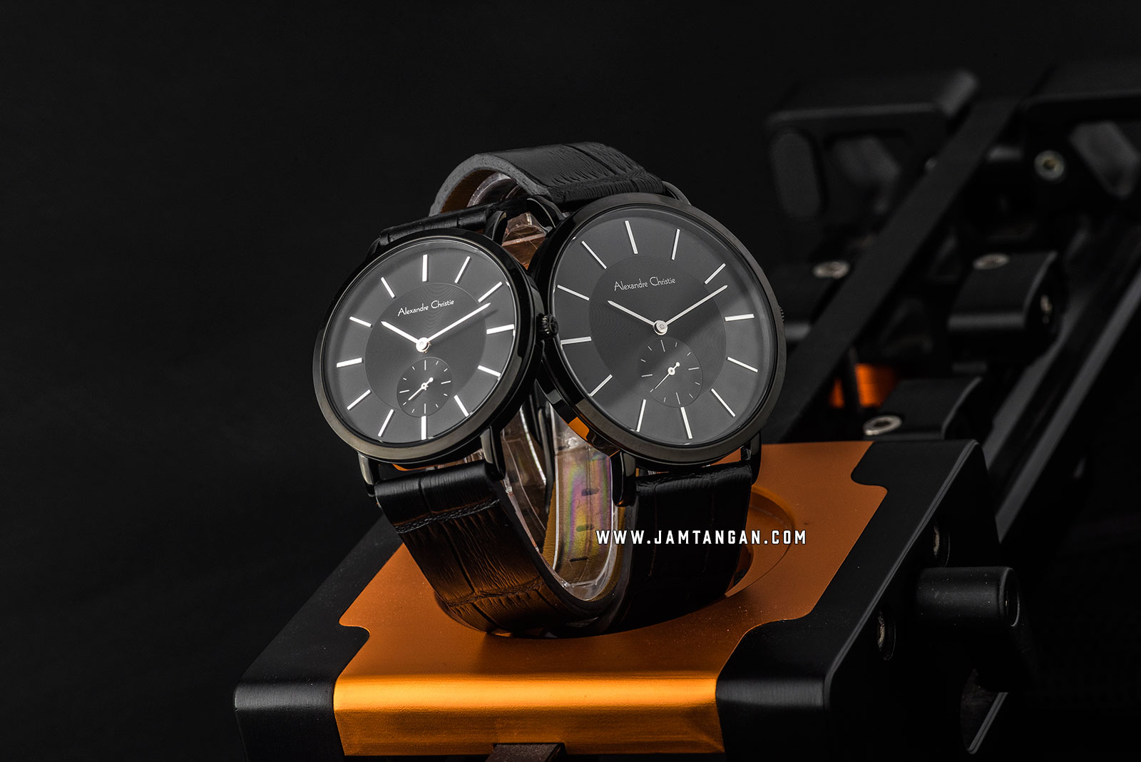 Alexandre Christie AC 8575 MS LIPBA Men Black Dial Black Leather Strap Machtwatch