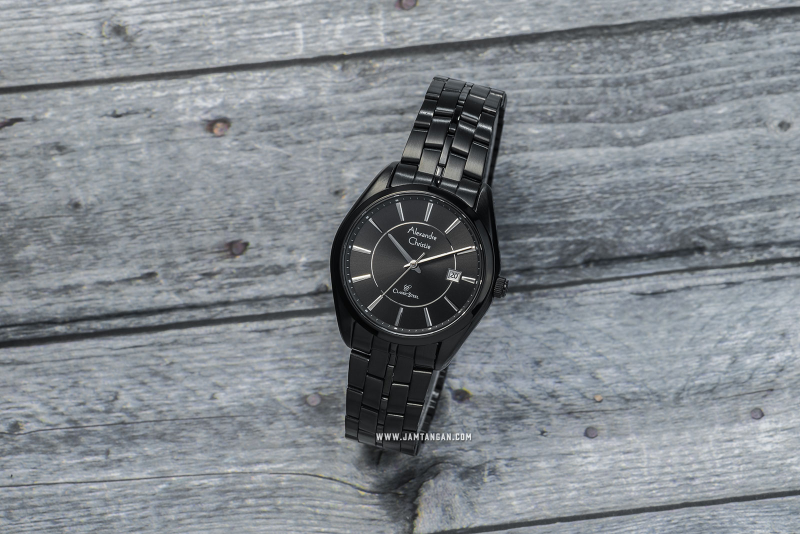 Alexandre Christie AC 8578 LD BIPBA Classic Steel Ladies Black Dial Black Stainless Steel Machtwatch