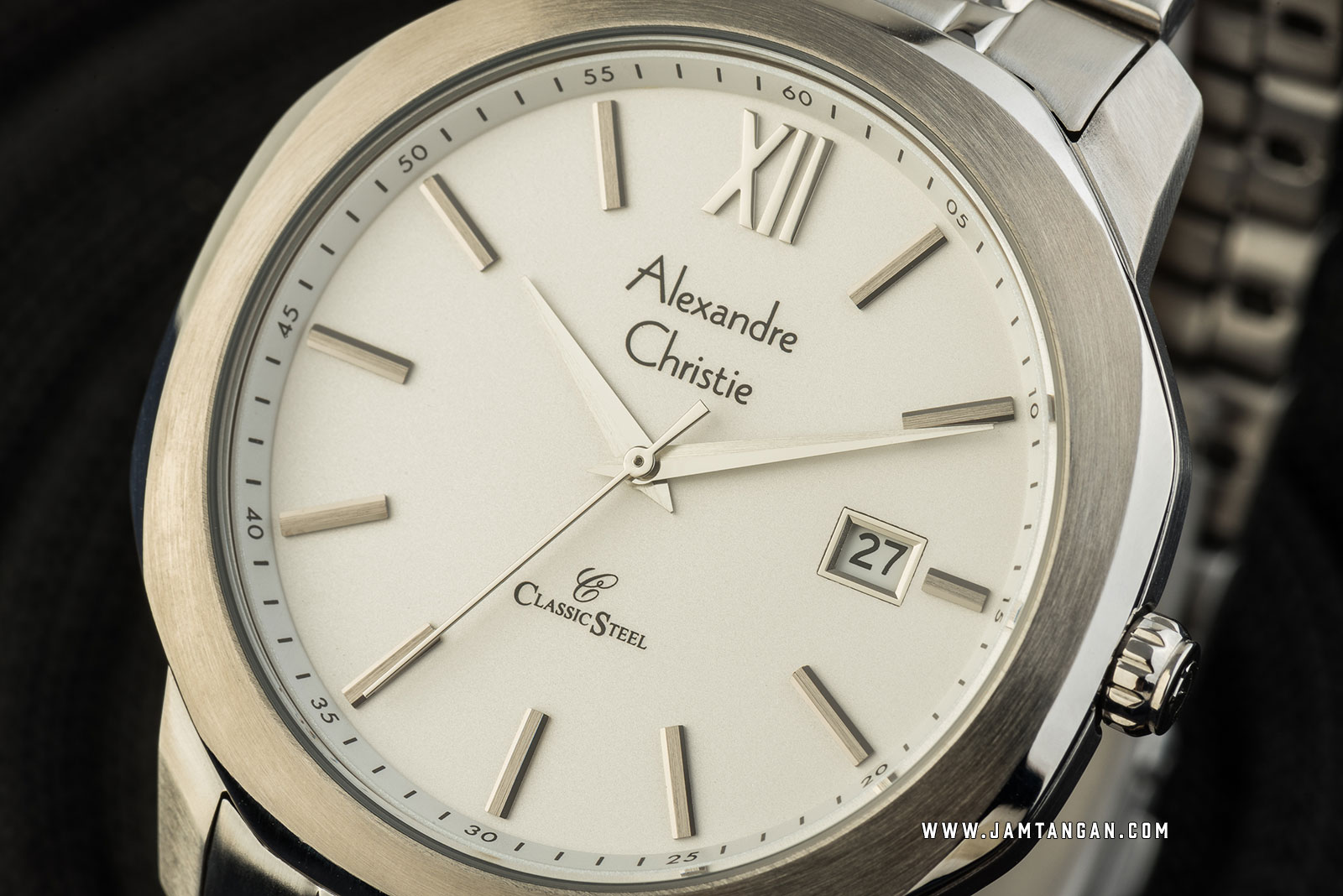 Alexandre Christie AC 8619 MD BSSSL Classic Steel Men Silver Dial Stainless Steel Strap Machtwatch