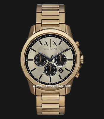 Armani Exchange AX1739 Chronograph Dual Tone Dial Bronze Stainless ...