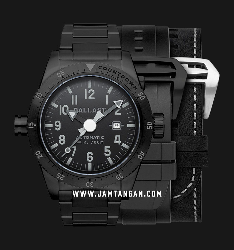 Ballast Amphion BL314805 Divers Automatic Black Dial Black Stainless