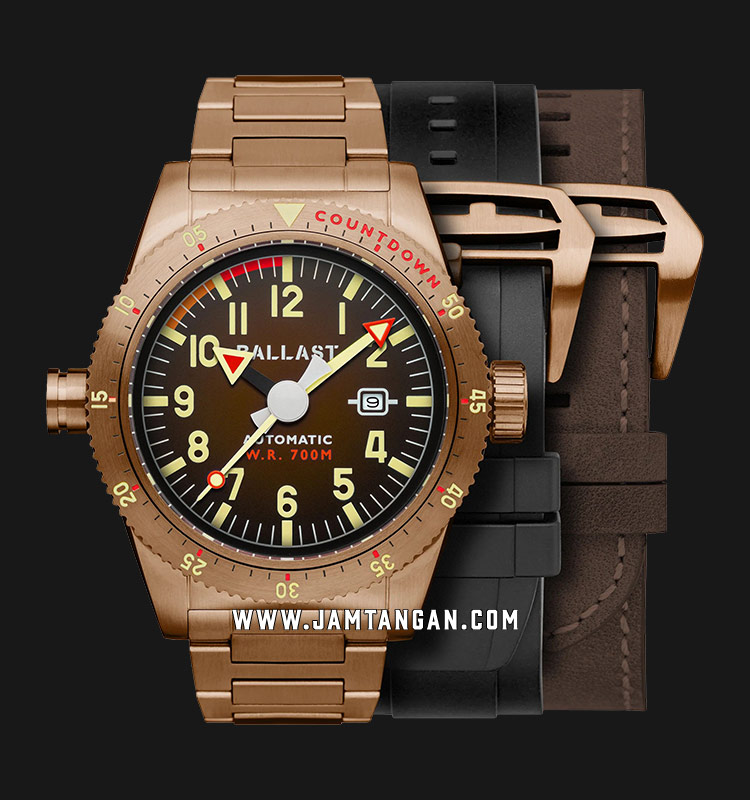 Ballast Amphion BL314806 Divers Automatic Brown Dial Rose Gold