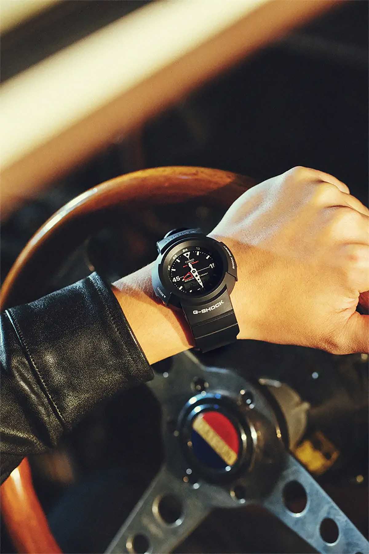 Casio G Shock Aw 500bb 1edr Oldschool Black Digital Analog Dial Black Resin Band Jamtangan Com