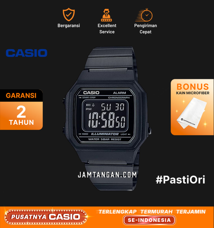 casio stainless black