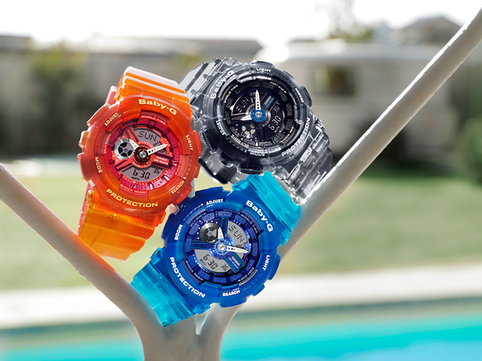 Casio Baby-G BA-110JM-4ADR G-Shock Tandem Series Orange Resin Band Machtwatch