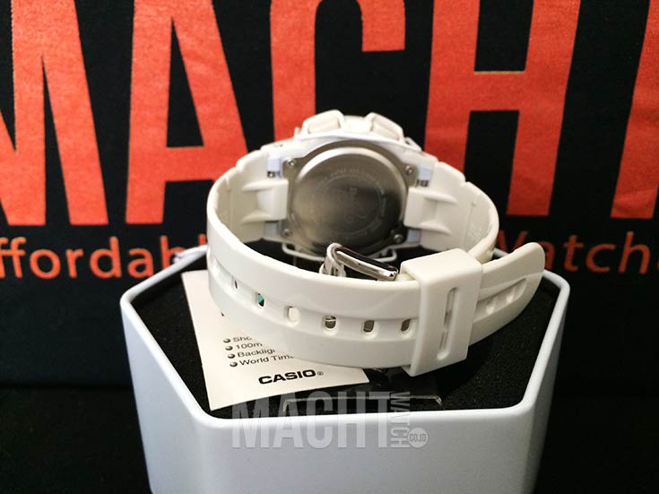 Casio Baby-G BG-1005A-7DR Beige Digital Dial White Resin Strap Machtwatch