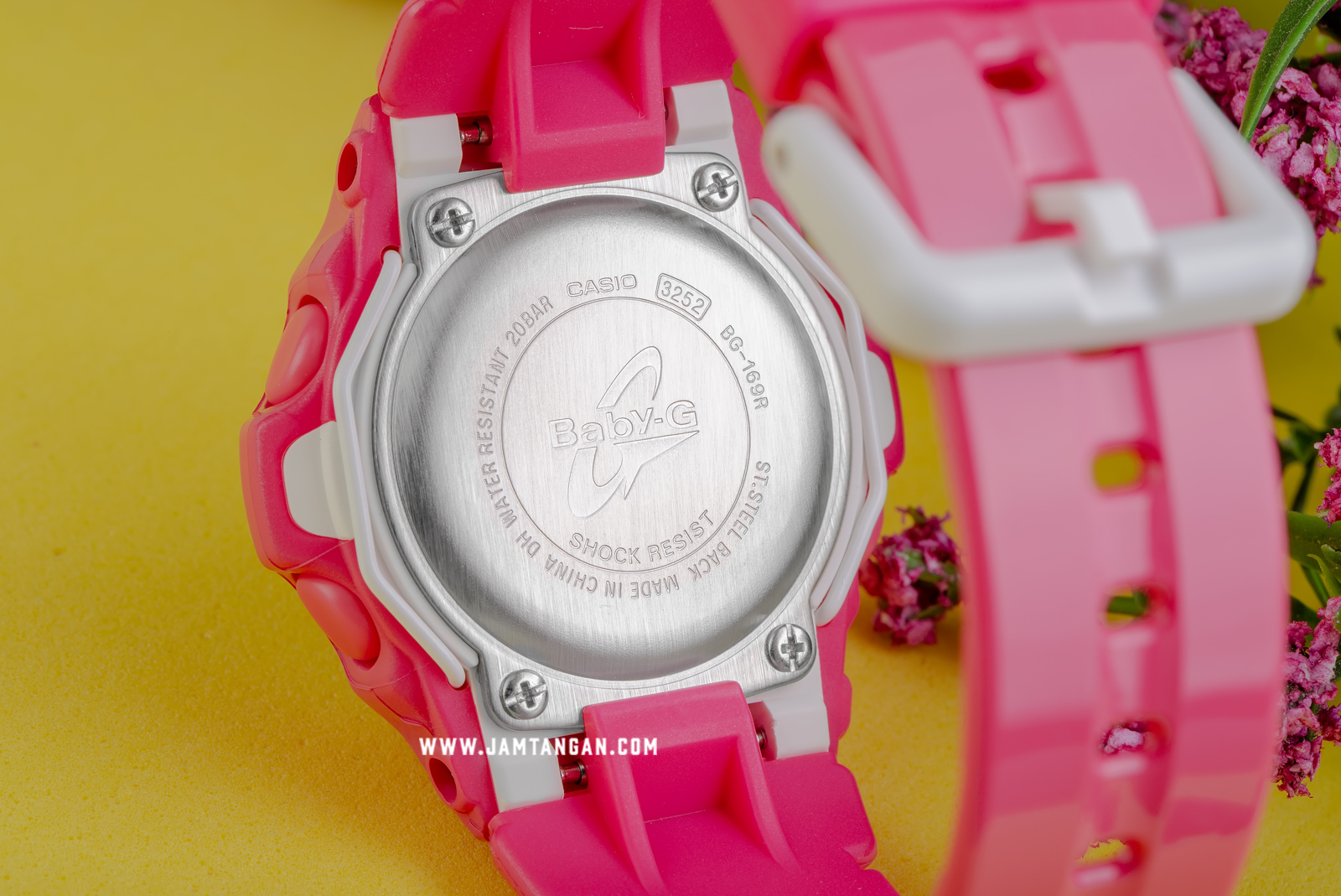 Casio Baby-G BG-169R-4BDR Ladies Digital Dial Pink Resin Strap Machtwatch