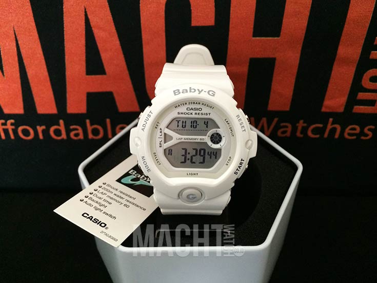 Casio Baby-G BG-6903-7BDR Ladies Digital Dial White Resin Strap Machtwatch