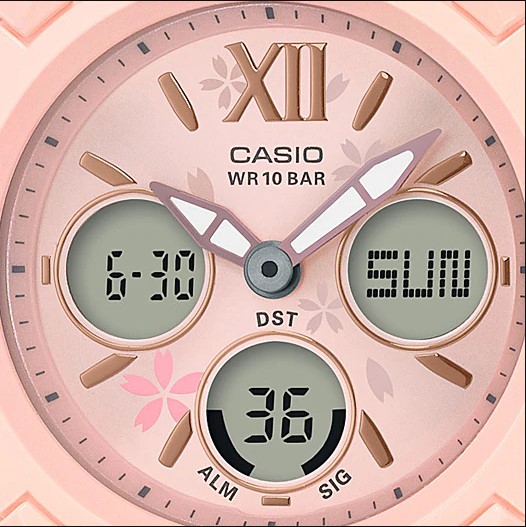 Casio Baby-G BGA-110BL-4BDR Ladies Digital Analog Dial Light Cream Resin Strap Machtwatch