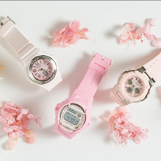 Casio Baby-G BGA-110BL-4BDR Ladies Digital Analog Dial Light Cream Resin Strap Machtwatch