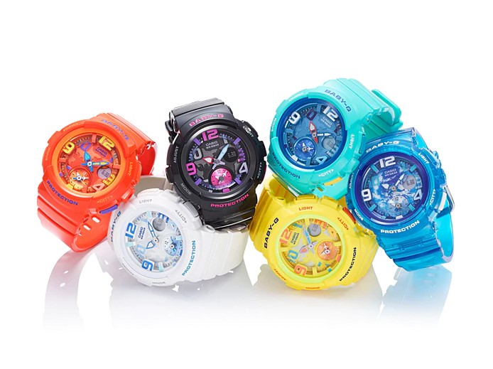 Casio Baby-G BGA-190-3BDR Ladies Digital Analog Dial Green Resin Strap Machtwatch