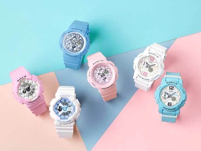 Casio Baby-G BGA-190BE-2ADR Standard Analog-Digital Pastel Blue Resin Band Machtwatch