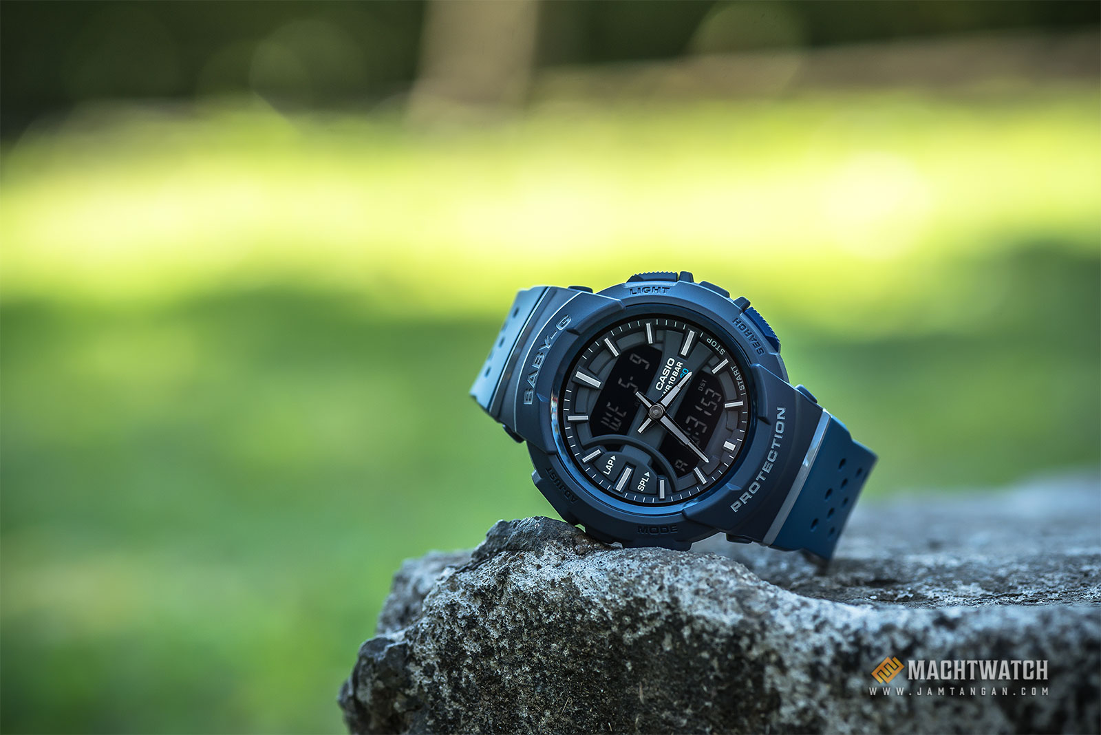 Casio Baby-G Athleisure Series BGA-240-2A1DR Ladies Digital Analog Watch Blue Resin Band Machtwatch