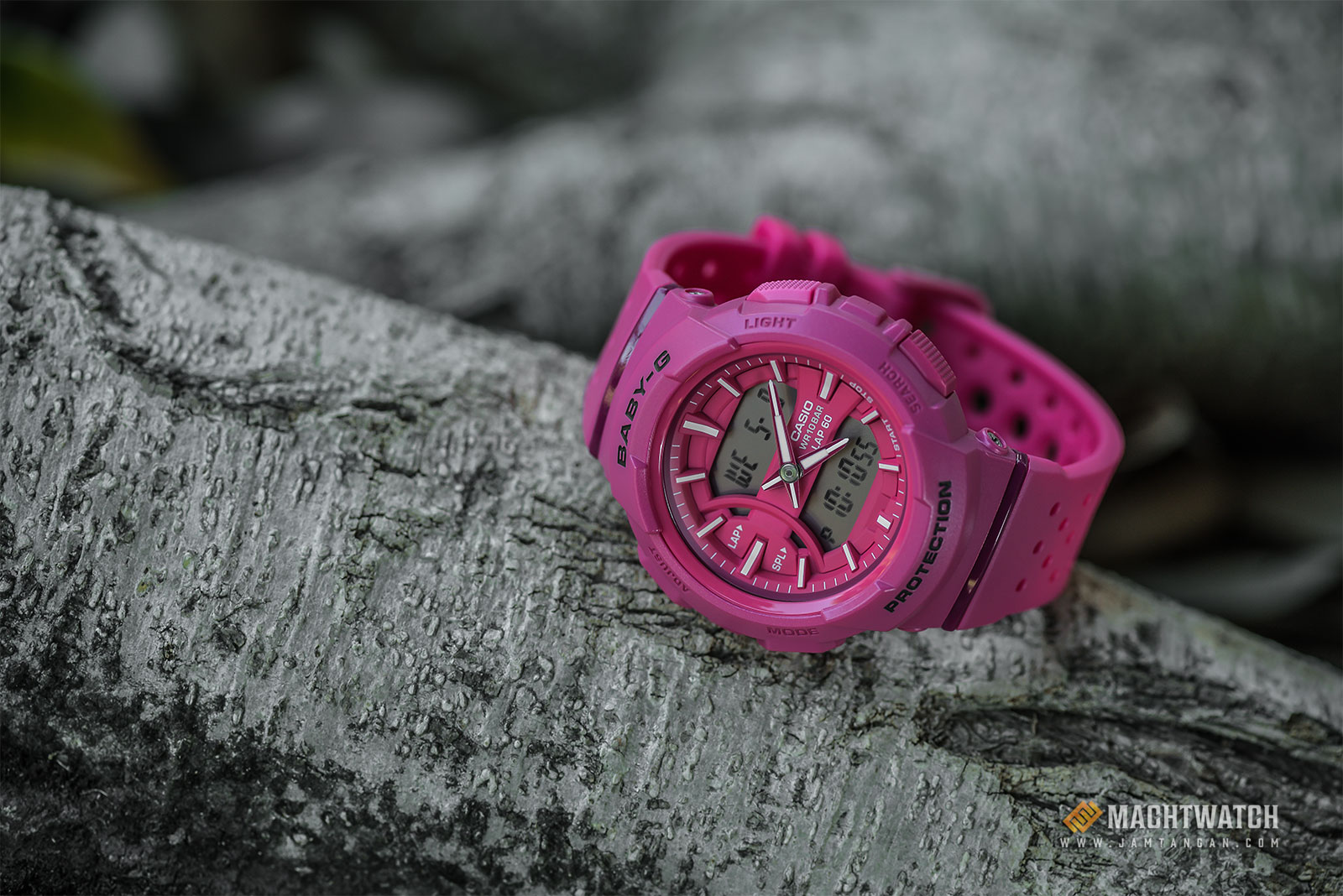 Casio Baby-G FOR RUNNING SERIES BABY-G BGA-240-4ADR Ladies Digital Analog Watch Pink Resin Band Machtwatch