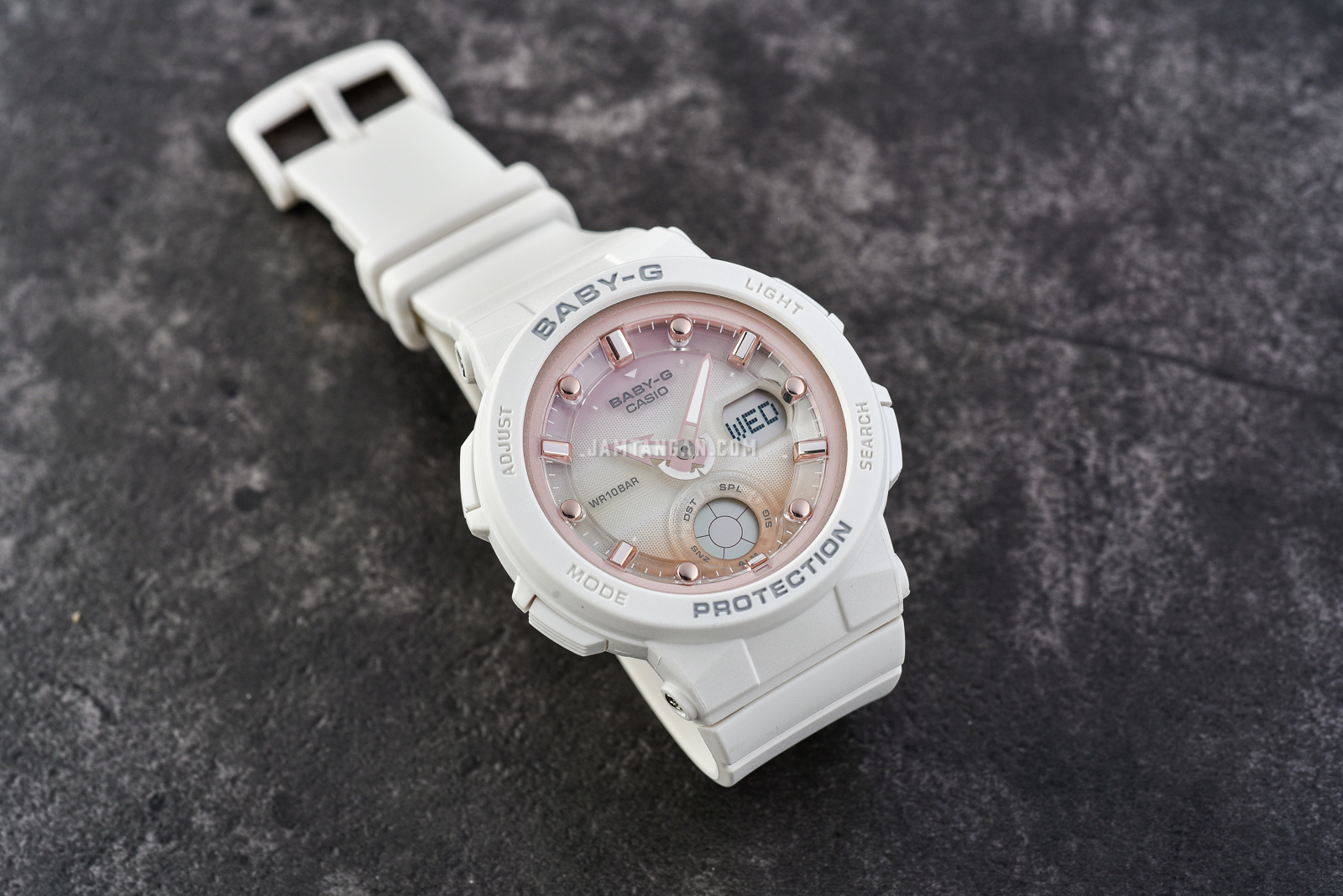 Casio Baby-G BGA-250-7A2DR Water Resistant 100M Digital Analog Dial Light Pink Resin Band Machtwatch
