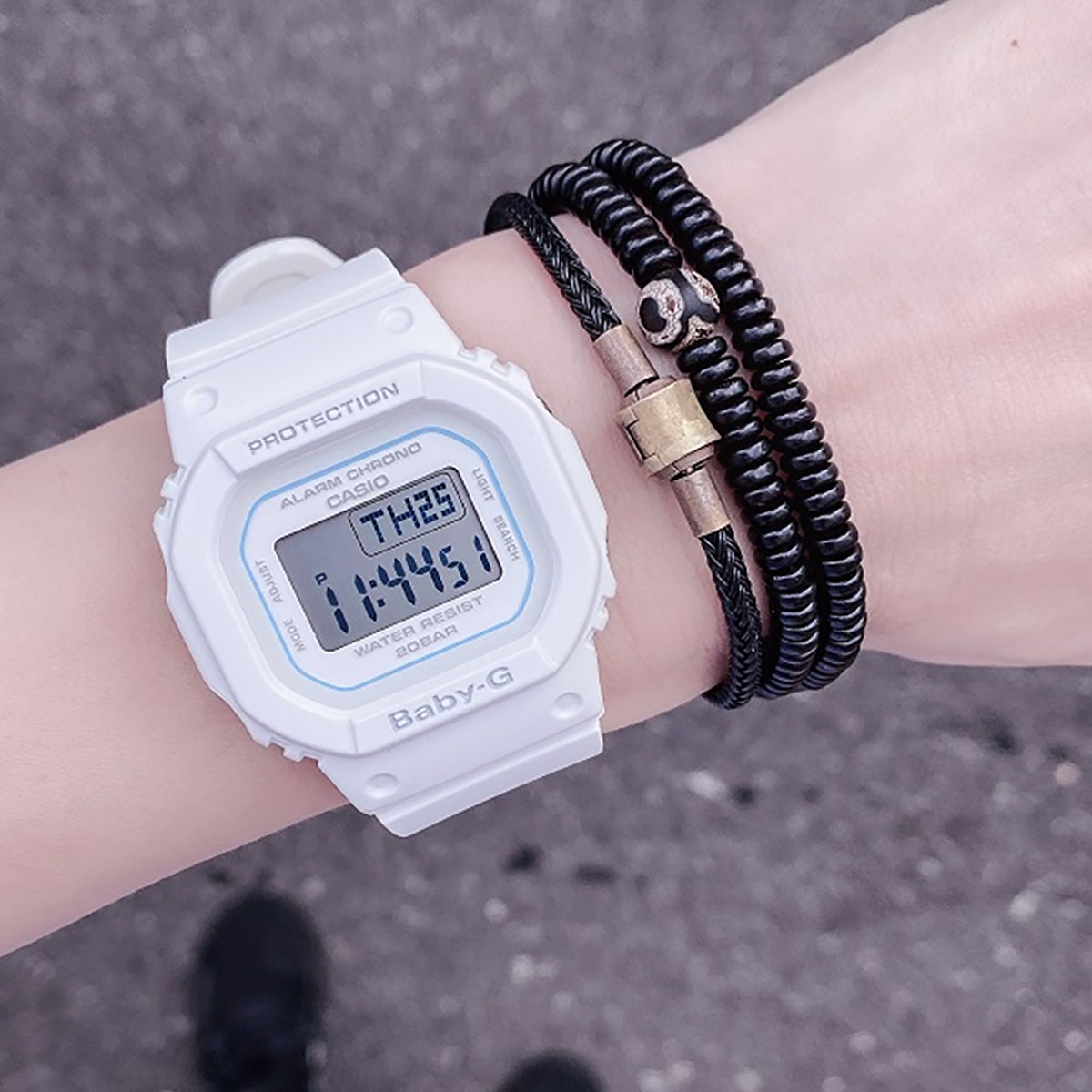 Casio Baby-G BGD-560-7DR Standard Digital White Resin Band | Jamtangan.com