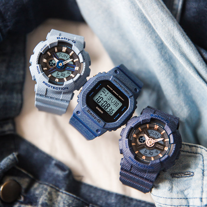 Casio Baby-G BGD-560DE-2DR Water Resistant 200M Black Digital Dial Blue Resin Band Machtwatch