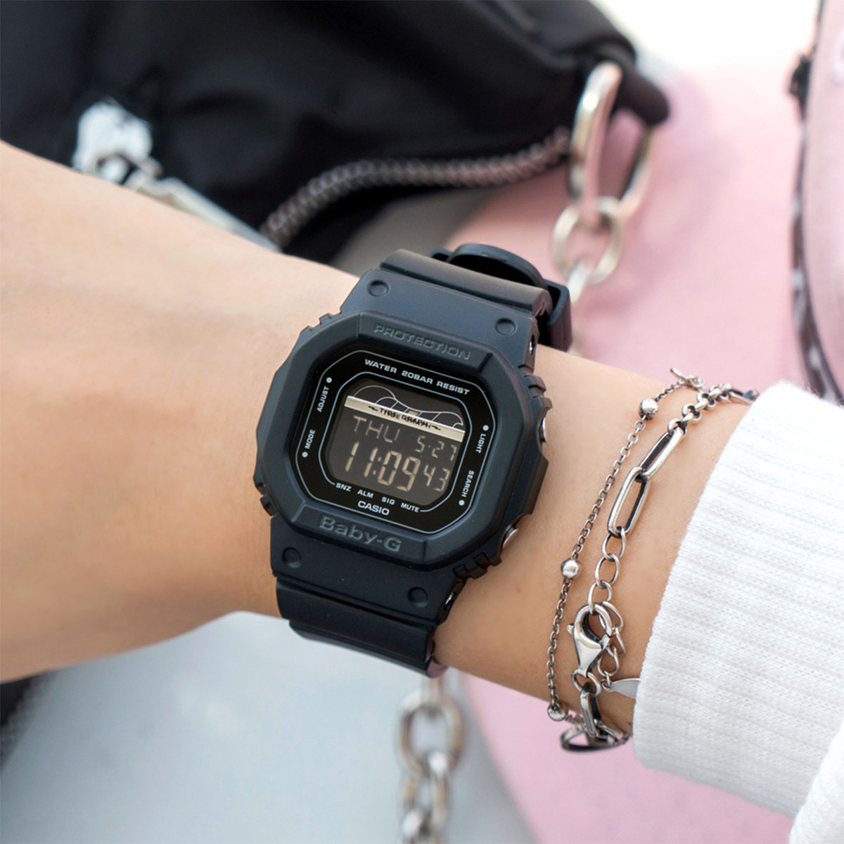 Casio Baby-G G-Lide BLX-560-1DR Digital Dial Black Resin Band Machtwatch