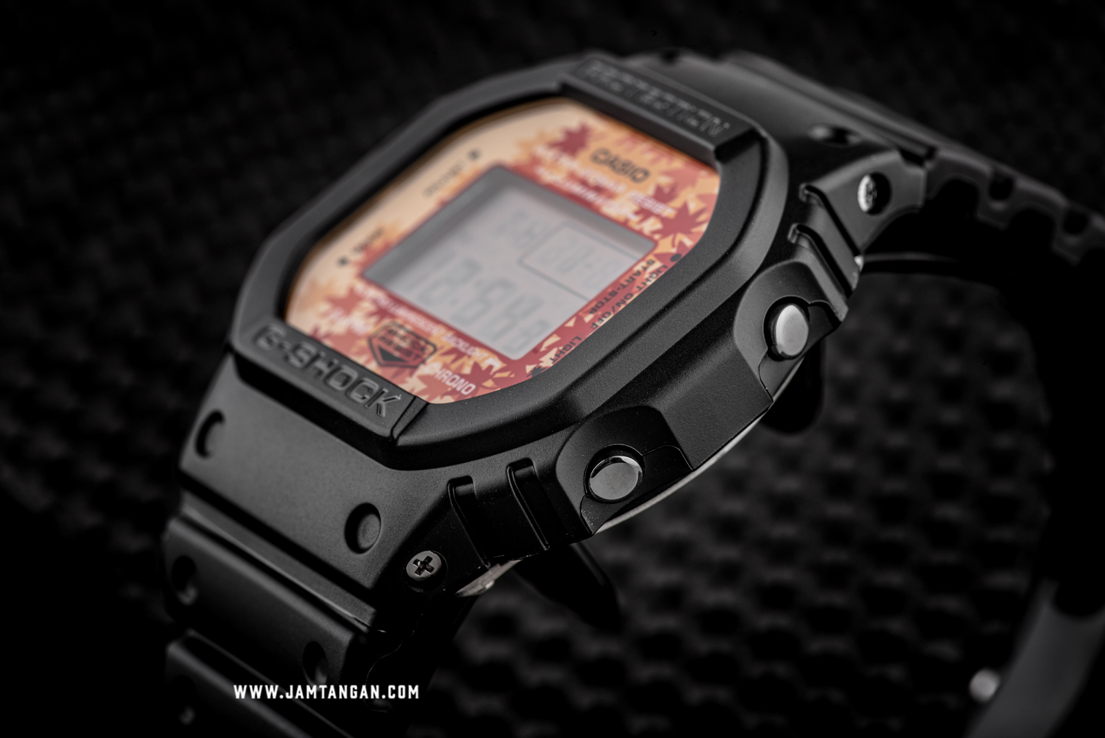 Casio G-shock DW-5600TAL-1JR Kyo Momiji Colour Autumn Series Digital Dial Black Resin Strap Machtwatch