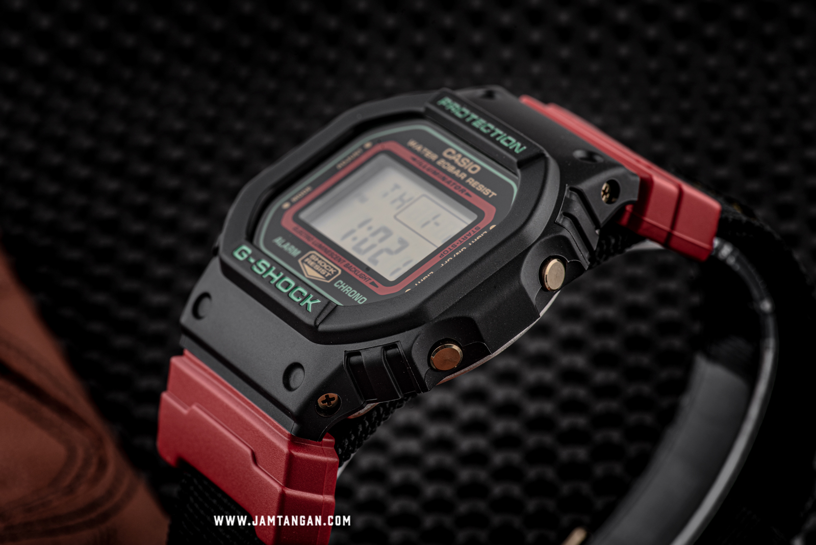 Casio G-shock DW-5600THC-1JF Winter Premium Christmas Series Digital Dial Black Nylon Strap Machtwatch