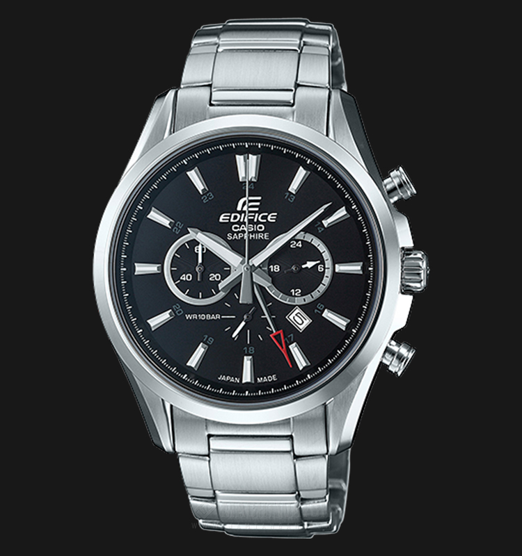 casio stainless steel chronograph watch