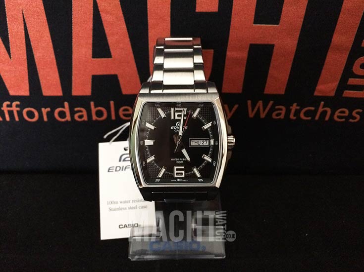 Casio Edifice EFR-100D-1AVDF Men Black Dial Stainless Steel Strap Machtwatch