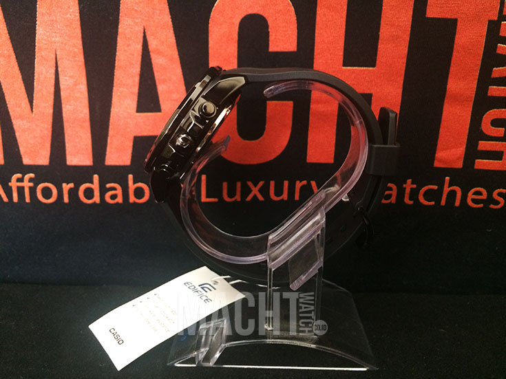 Casio Edifice Illuminator EFR-536PB-1A3VDF Chronograph Men Black Dial Black Resin Strap Machtwatch