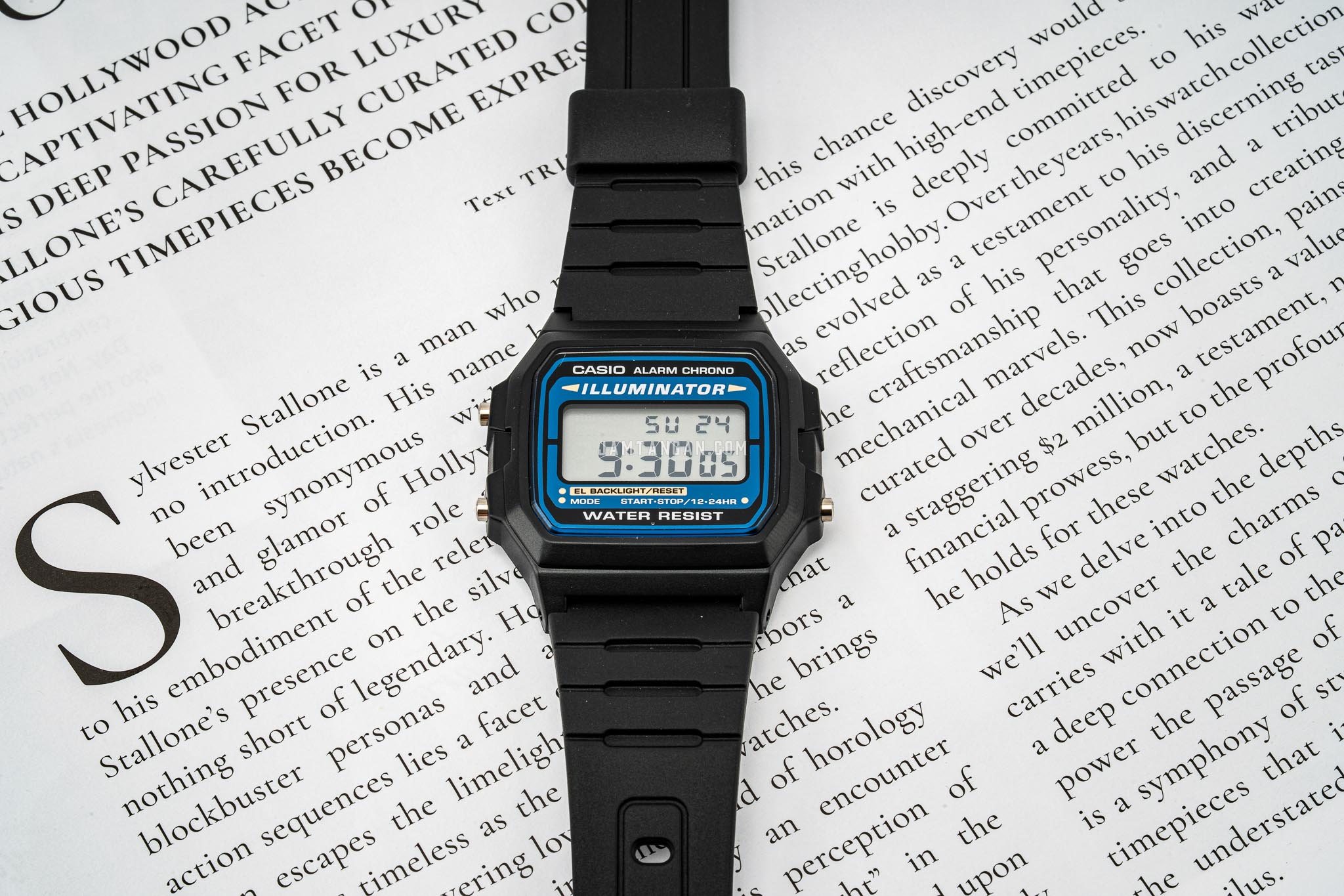 Casio General F-105W-1ADF Digital Dial Black Resin Strap | Jamtangan.com