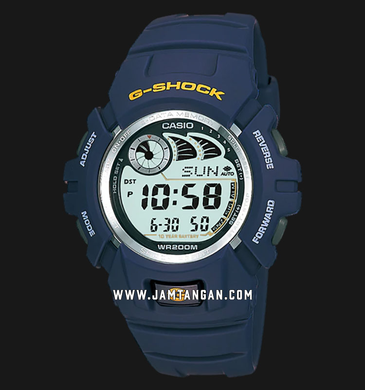 Casio G-Shock G-2900F-2VER Men Digital Dial Blue Resin Strap | Jamtangan.com