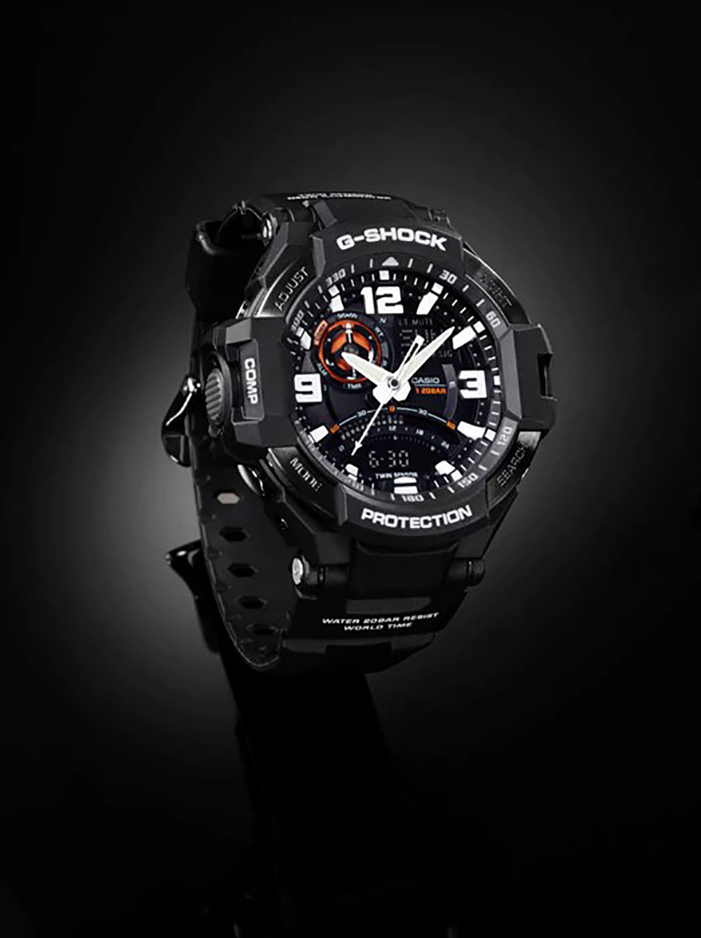 Casio G-Shock GULFMAN G-9100-1ER Man Black Resin Watch | Jamtangan.com