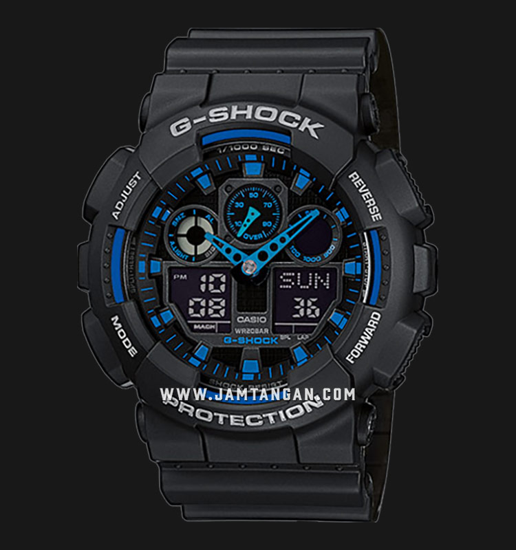 Casio GShock GClassic GA1001A2ER Digital Analog Dial Black Resin