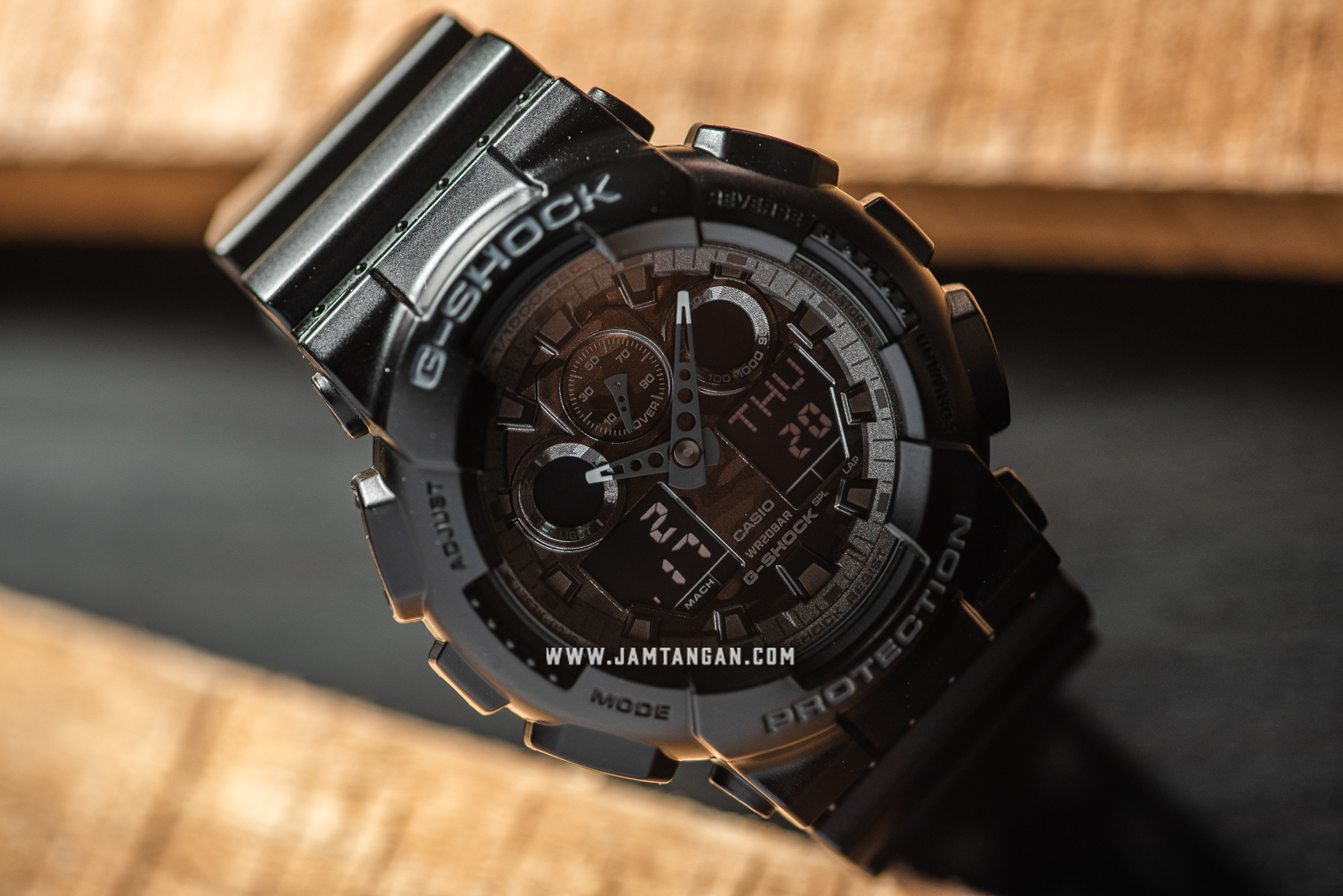 Casio G-Shock GA-100CF-1ADR Camouflage Digital Analog Display Black Resin  Strap | Jamtangan.com