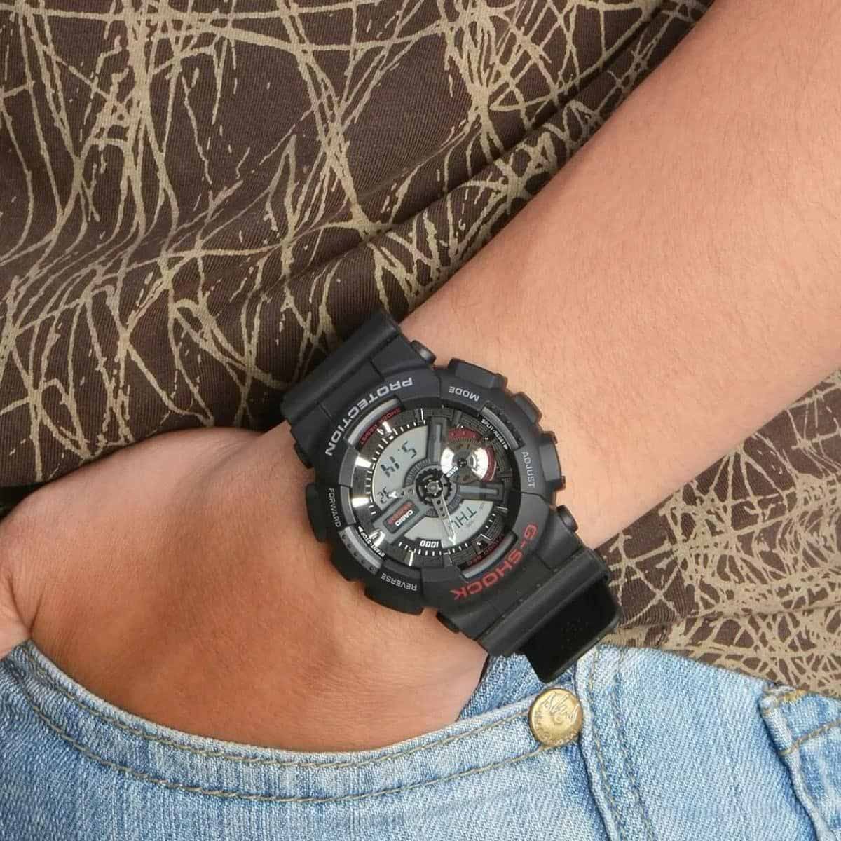 Casio G-Shock GA-110-1ADR Men Digital Analog Dial Black Resin Strap |  Jamtangan.com