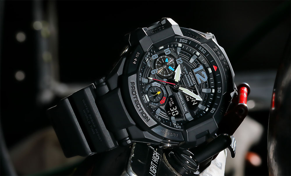 Casio G-Shock GA-1100-1A1DR Gravitymaster Men Digital Analog Display Dial  Black Resin Strap | Jamtangan.com