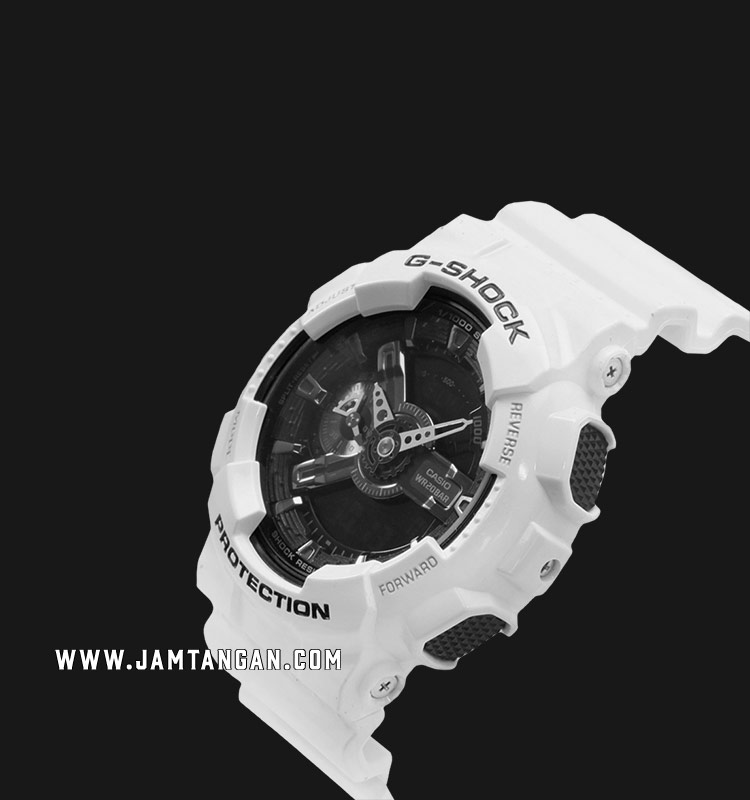 Casio G-Shock GA-110GW-7ADR Black Digital Analog Dial White Resin Strap |  Jamtangan.com