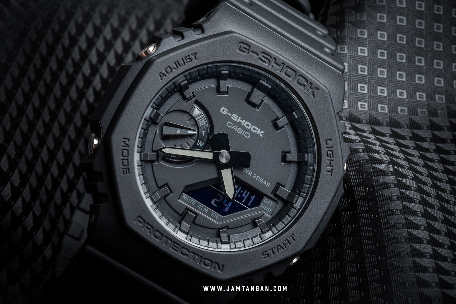 Casio G-Shock GA-2100-1A1ER Men Retro Style Digital Analog Dial Black Resin  Strap | Jamtangan.com