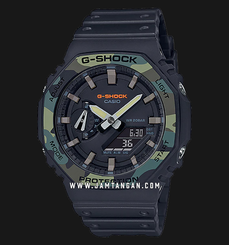 Casio G-Shock Special Colour GA-2100SU-1ADR Black Digital Analog Dial Black  Resin Strap | Jamtangan.com