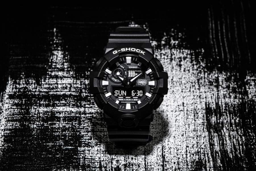 Casio G-Shock Eric Haze Collaboration Model GA-700EH-1AJR Men Digital Analog Dial Black Resin Strap Machtwatch